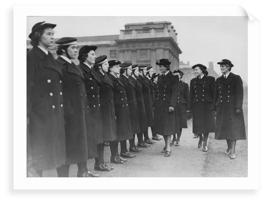 Inspection by the Duchess of Kent of Women's Royal Naval Service (WRNS) Officers' Training Corps by unknown
