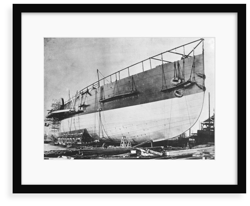 View of Brunel's 'Great Eastern' prior to her 1858 launch by unknown