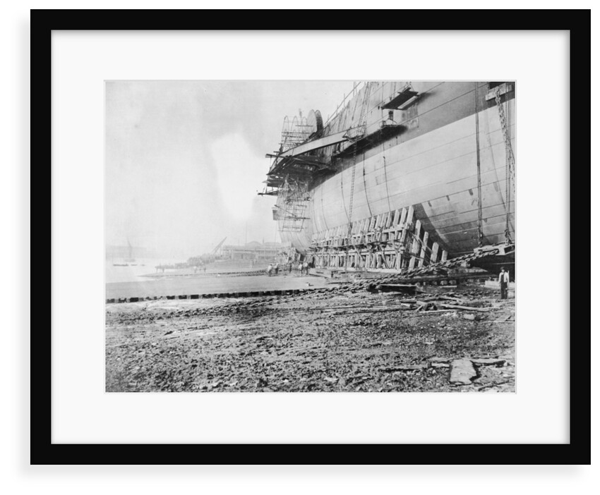 View of Brunel's 'Great Eastern' prior to her 1858 launch by unknown