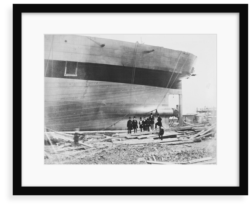 View of Brunel's 'Great Eastern' prior to her 1858 launch by unknown