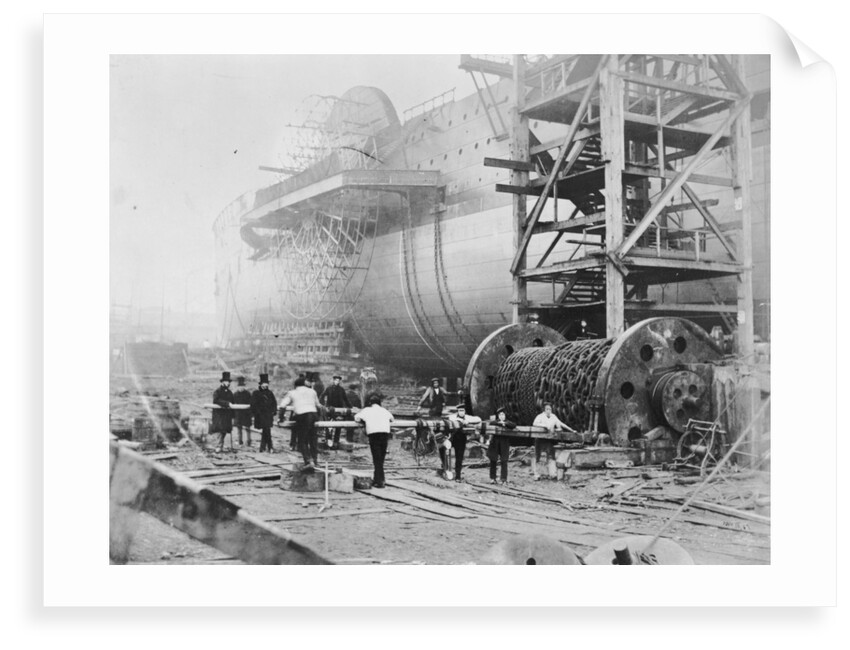 View of Brunel's 'Great Eastern' prior to her 1858 launch by Robert Howlett