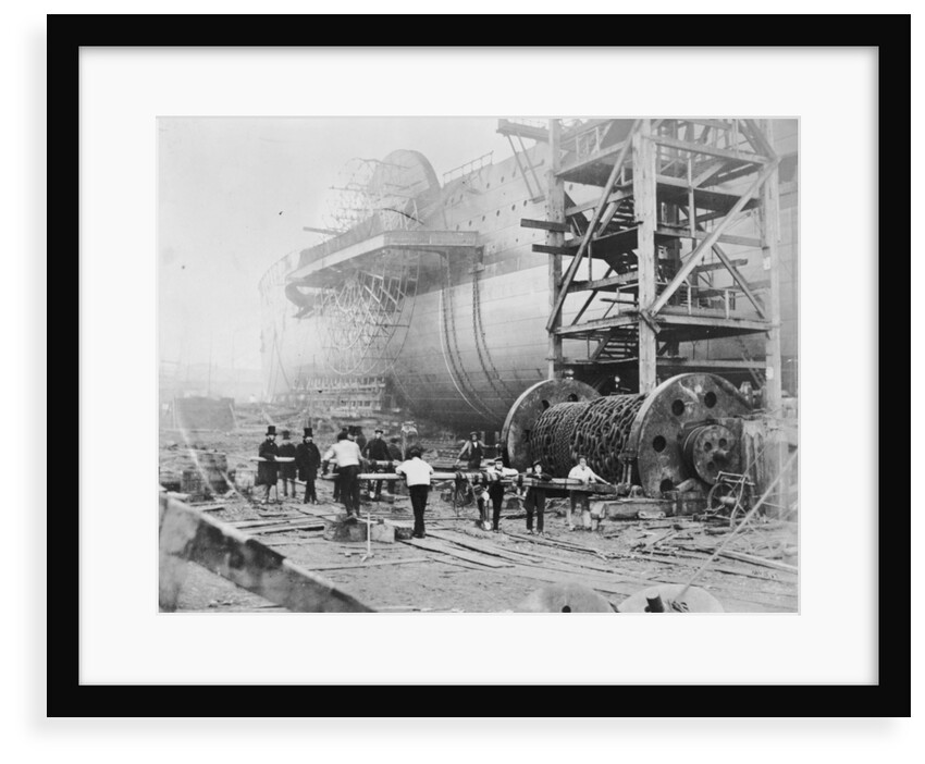 View of Brunel's 'Great Eastern' prior to her 1858 launch by Robert Howlett