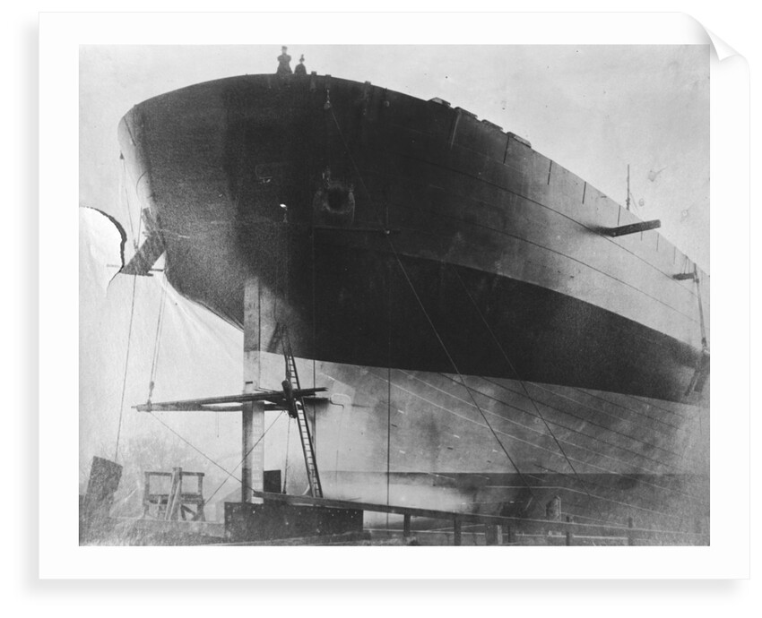 View of Brunel's 'Great Eastern' prior to her 1858 launch by unknown