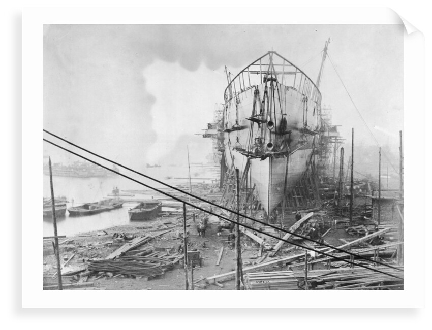 View of Brunel's 'Great Eastern' prior to her 1858 launch by unknown