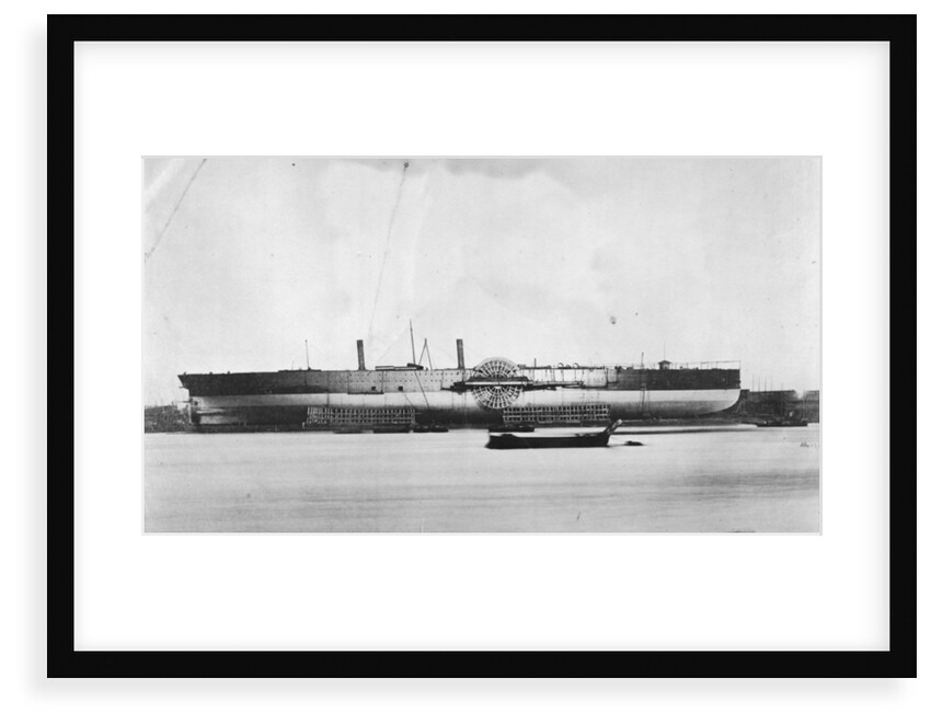 View of Brunel's 'Great Eastern' prior to her 1858 launch by unknown
