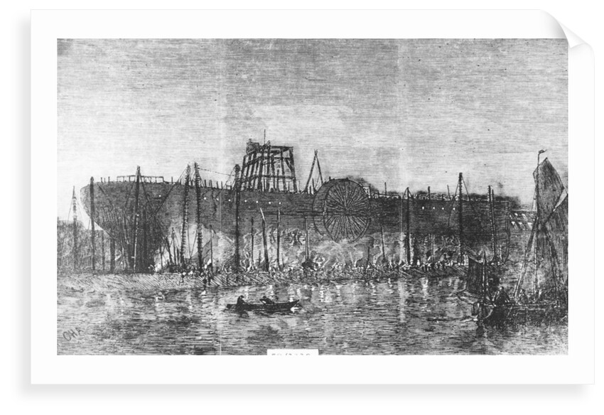 Working on the 'Great Eastern' (1858) by gaslight by unknown