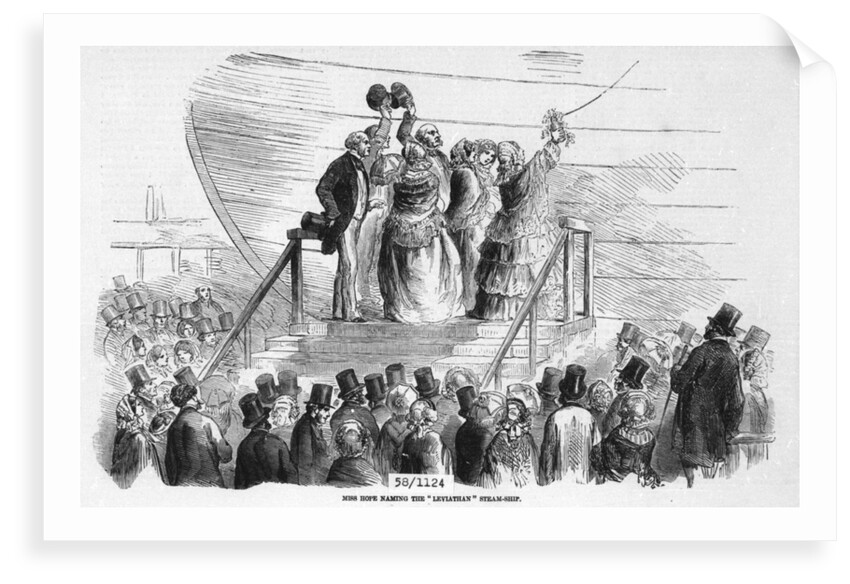 Miss Hope naming the 'Leviathan (or 'Great Eastern') by unknown