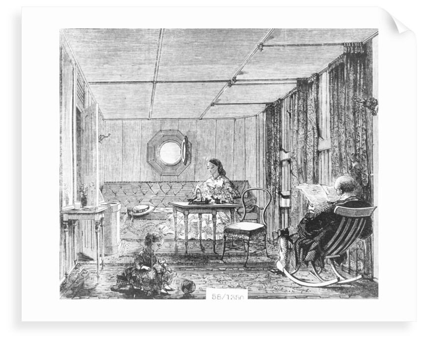 Family saloon on board the 'Great Eastern' (1858) by unknown