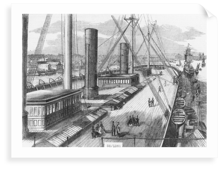 View of Brunel's 'Great Eastern' (1858) from one of the paddle boxes looking astern by unknown