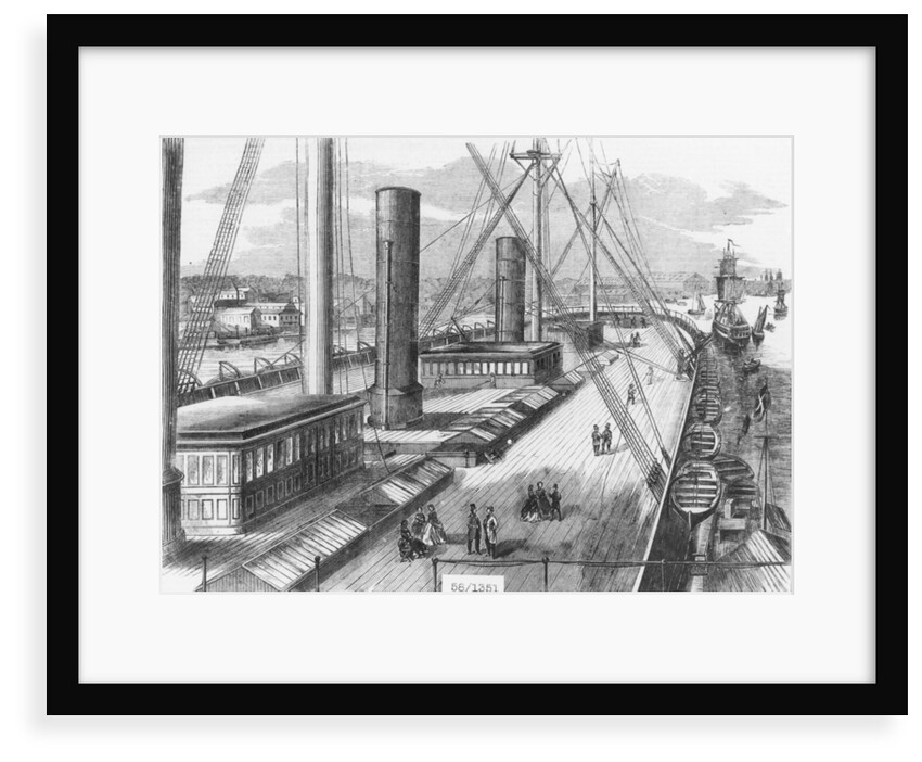 View of Brunel's 'Great Eastern' (1858) from one of the paddle boxes looking astern by unknown
