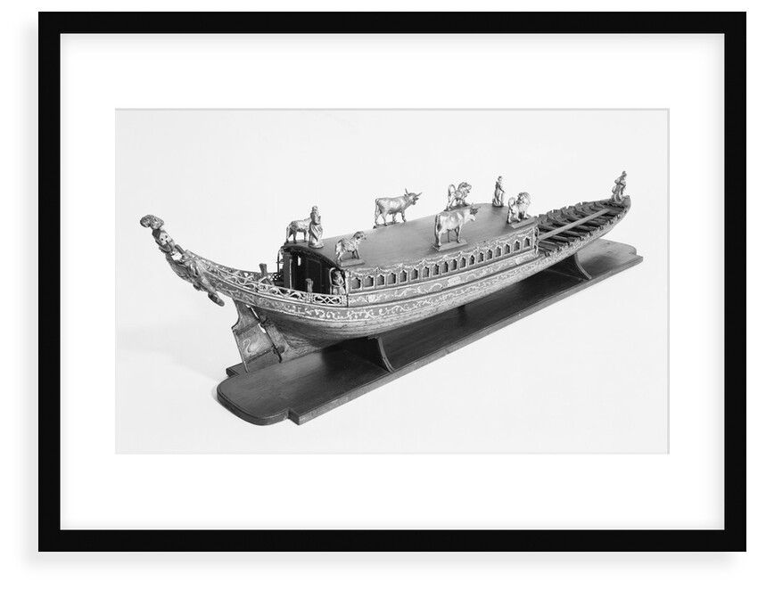 Ceremonial barge, circa 1780, starboard stern quarter by unknown
