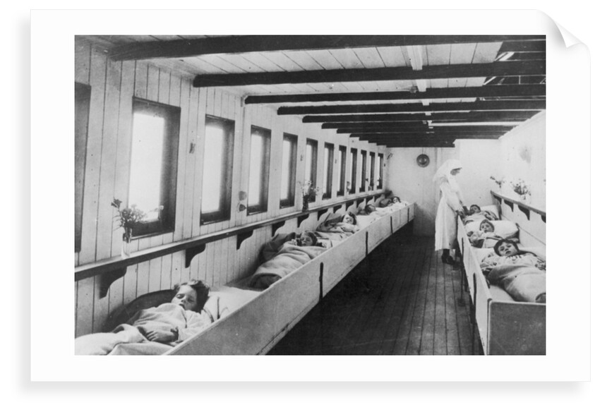 Upper hospital deck of the 'Geneva Cross' (1894) ambulance ship by unknown