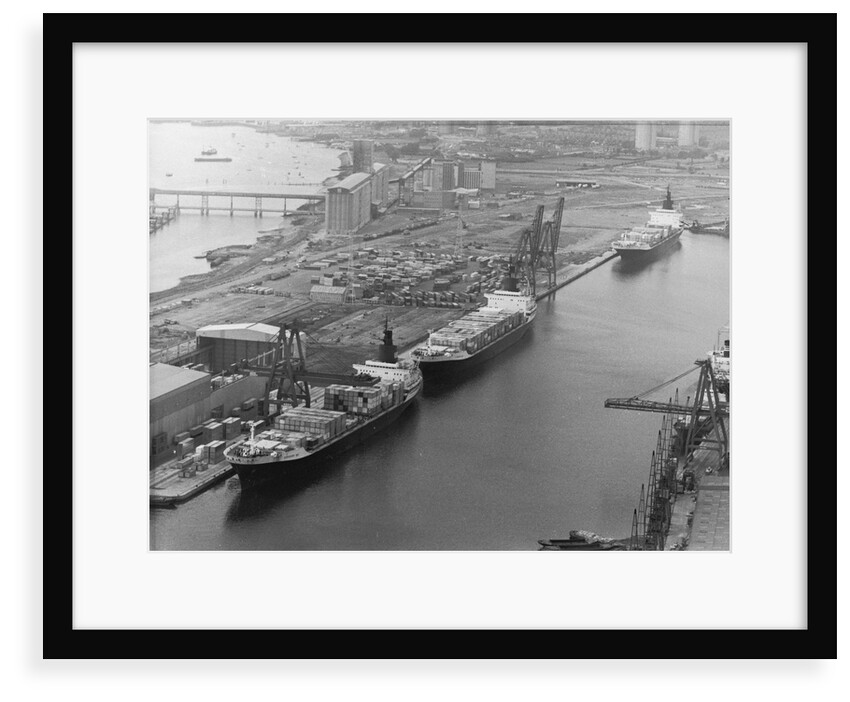 Container ships 'Discovery Bay', 'Flinders Bay' and 'Jervis Bay' at Tilbury by unknown