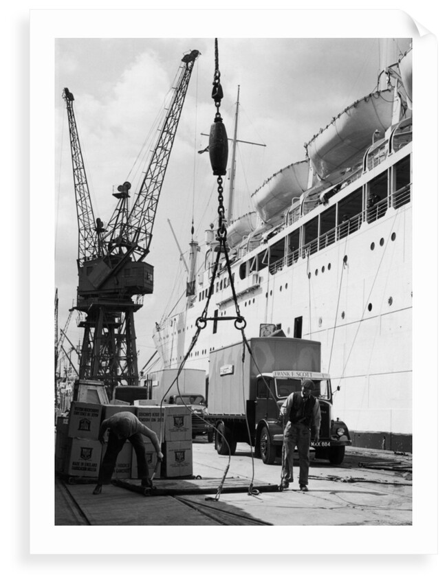 Loading the 'Corfu' at the King George V Dock by unknown