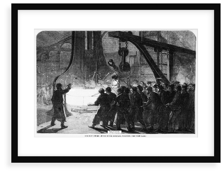 Iron ship fitting at the Royal Dockyard, Woolwich by unknown