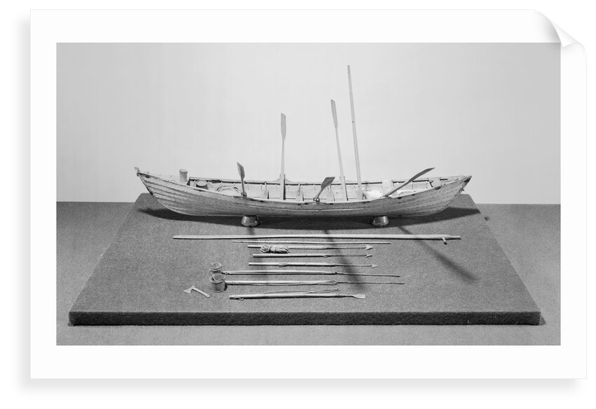 Six-oared American whaleboat, starboard broadside by unknown