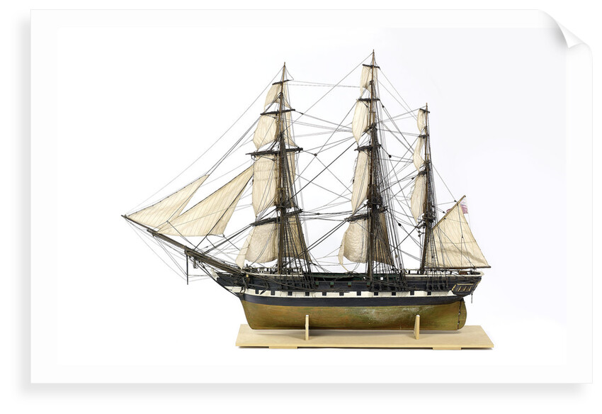 Frigate, port broadside by unknown