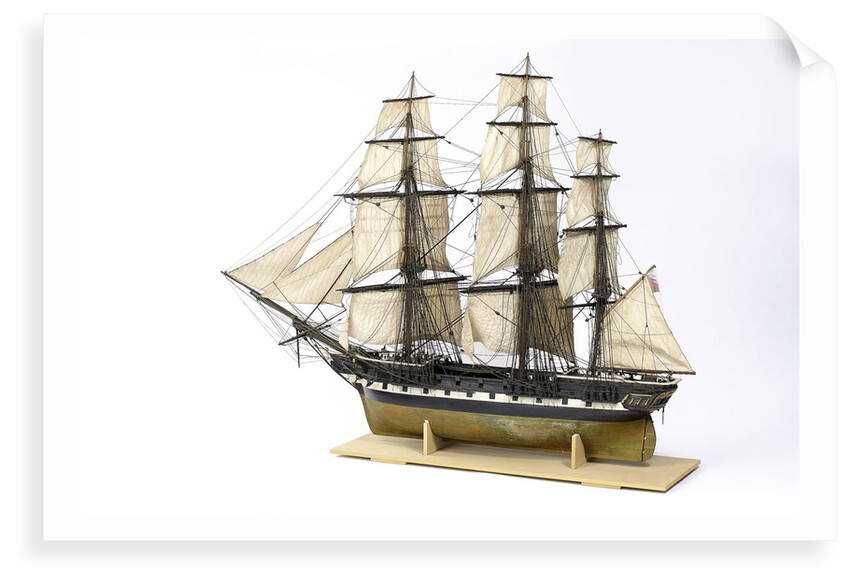 Frigate, port stern quarter by unknown