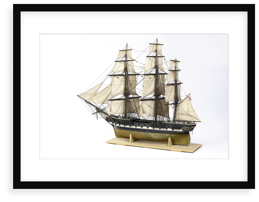 Frigate, port stern quarter by unknown