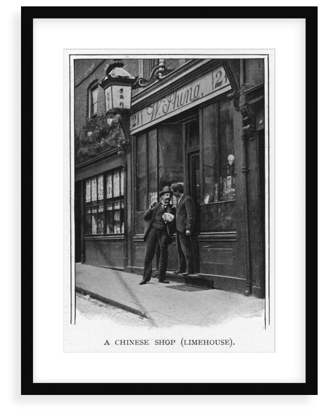 A Chinese shop in Limehouse, one of the illustrations depicting London's Chinese community in 'Living London' (1901), edited by George R. Sims. by G.R. Sims