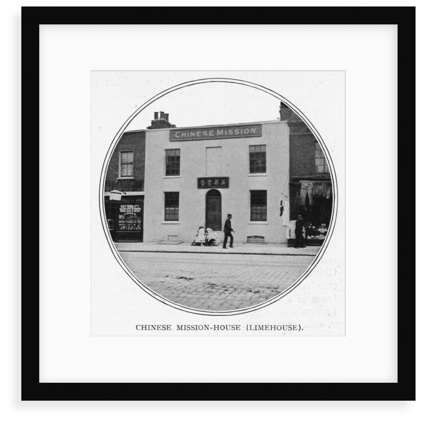 The Chinese Mission House in Limehouse, run by the Reverend George Piercy. Piercy had spent 30 years as an Anglican missionary in China. by G.R. Sims