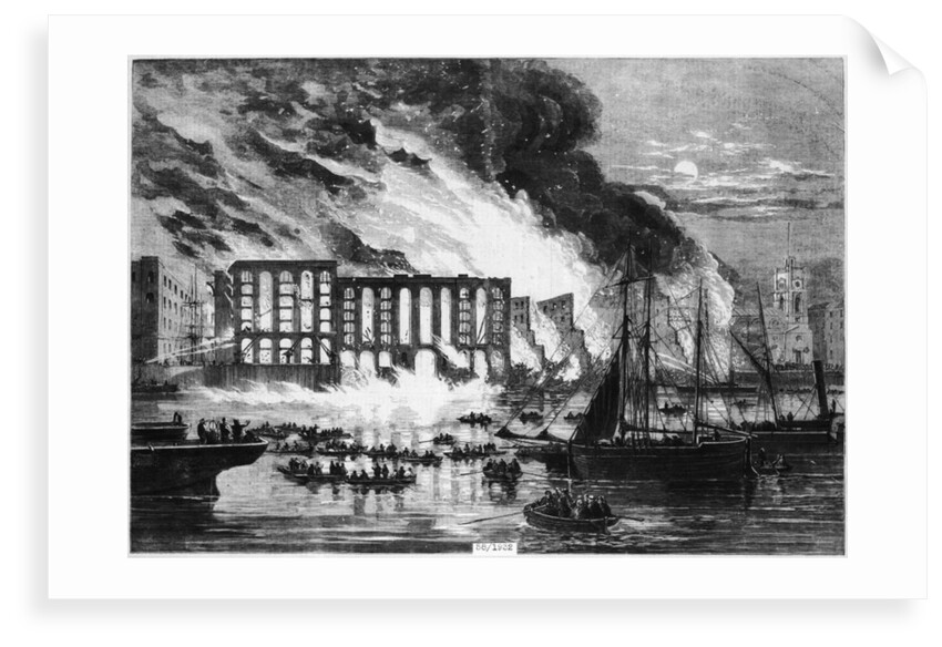 The Tooley Street fire by Illustrated London News