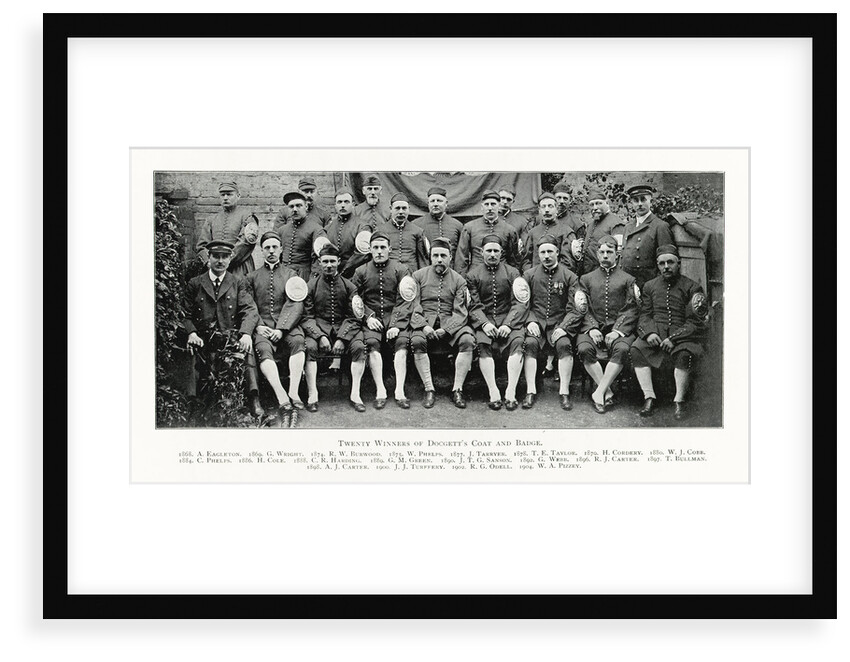 Twenty winners of Doggett's boat and badge by unknown