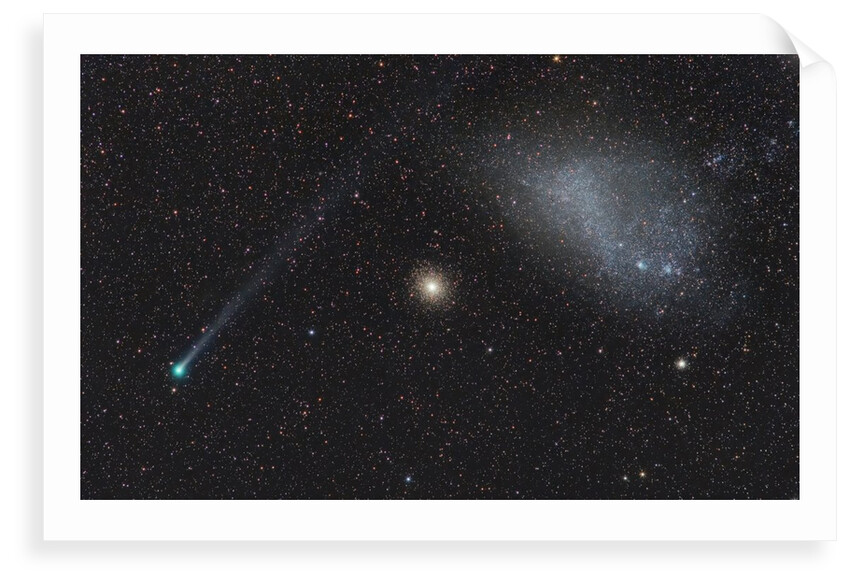 Cosmic Alignment: Comet Lemmon, GC 47 Tucanae, and the SMC by Ignacio Diaz Bobillo