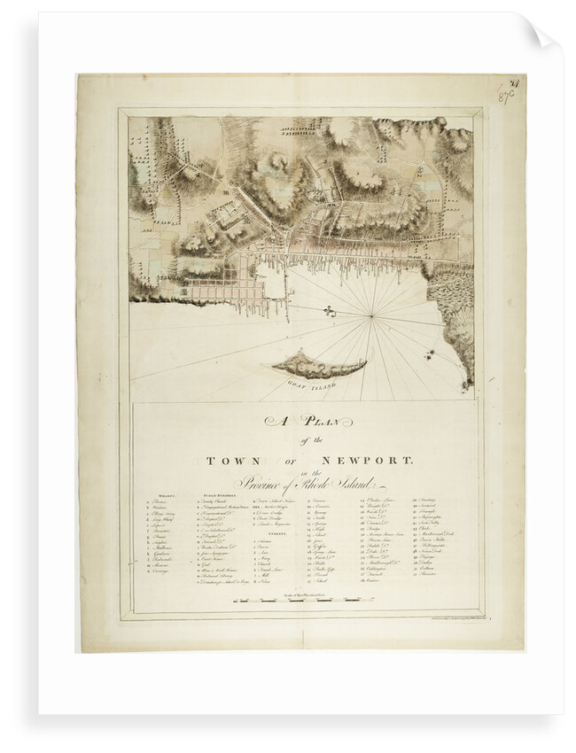 A plan of the town of Newport in the province of Rhode Island by Joseph Frederick Wallet Des Barres; Des Barres; Charles Blaskowitz
