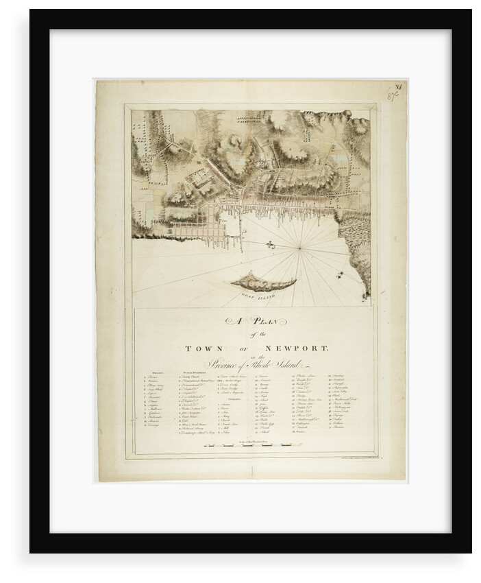 A plan of the town of Newport in the province of Rhode Island by Joseph Frederick Wallet Des Barres; Des Barres; Charles Blaskowitz