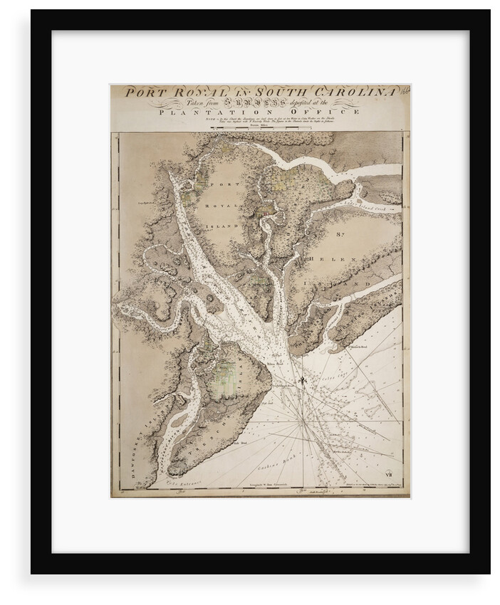 Chart of Port Royal in South Carolina, United States of America by J.F.W. Des Barres