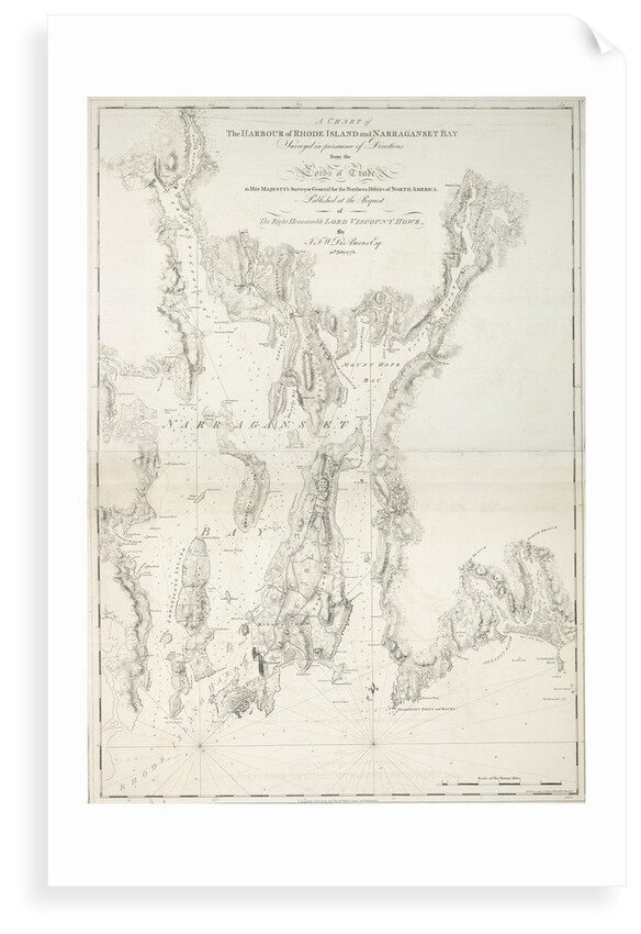 A chart of the harbour of Rhode Island and Narraganset Bay by J.F.W. Des Barres