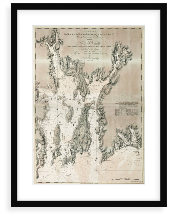 Chart of Ipswich Bay and Cape Ann, Atlantic coast of North America by J.F.W. Des Barres