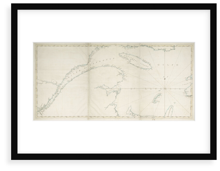 Map of the Gulf and River of St Lawrence by Joseph Frederick Wallet Des Barres