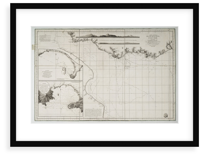 Chart of South America and the Atlantic Coast by Juan de Langara