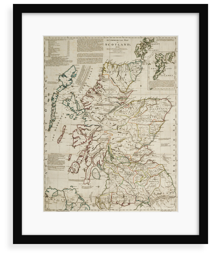 A commercial map of Scotland with the roads, stages and distances by J. Knox