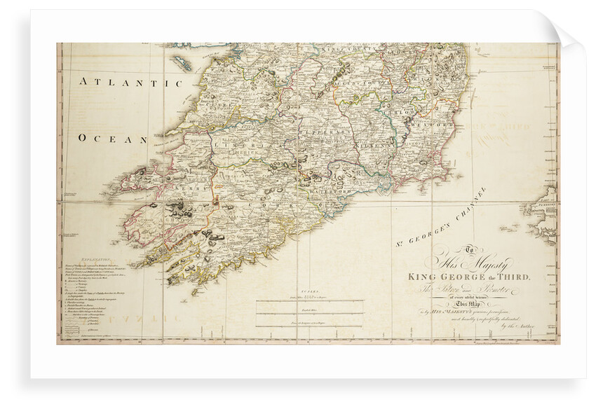 A new map of Ireland civil and ecclesiastical, 1797 by Daniel A. Beaufort