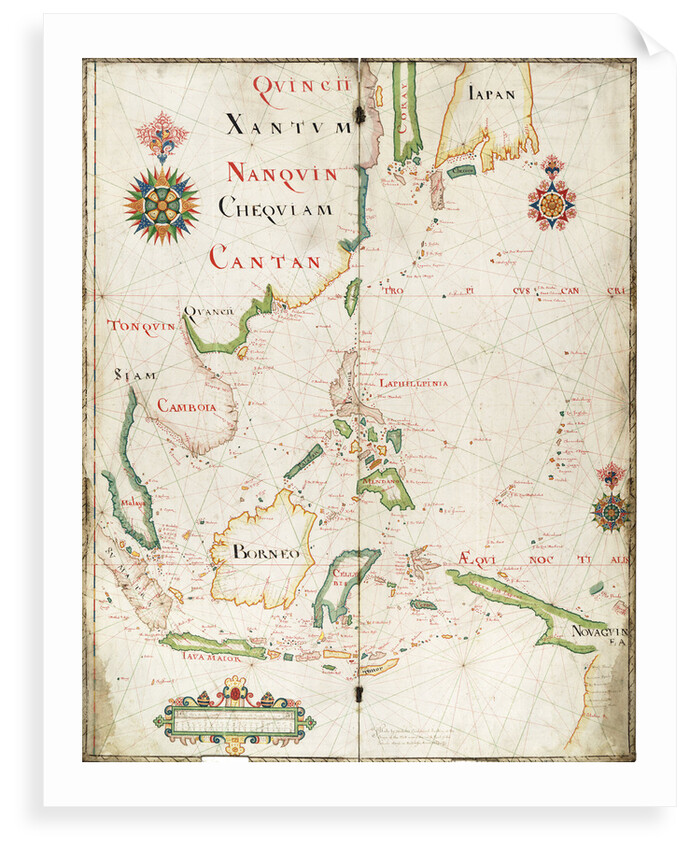 Map of the East Indies, 1665 by Nicholas Comberford