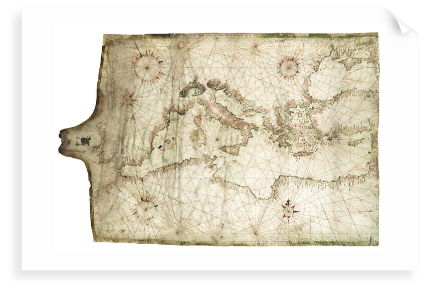 Mediterranean and Black Seas 1546 by Vesconte Maggiolo