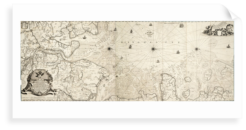 Chart of the North Sea by Cornelius Martin Wohlers