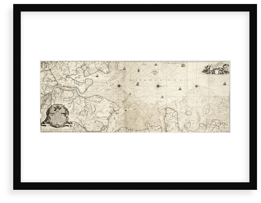 Chart of the North Sea by Cornelius Martin Wohlers