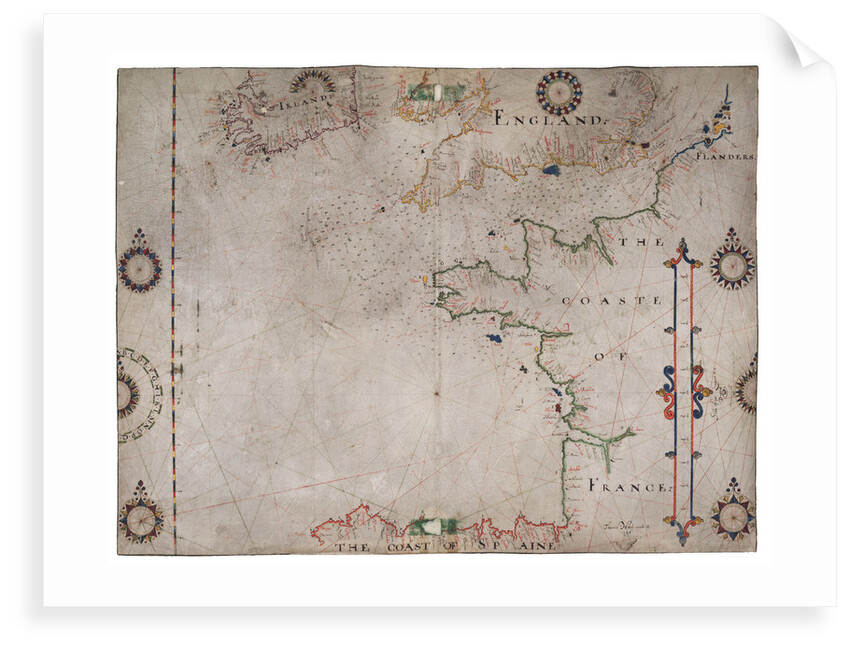 Map of Bay of Biscay and English Channel by Thomas Hood