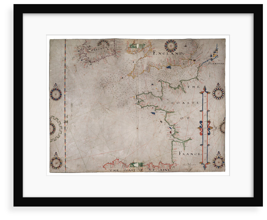 Map of Bay of Biscay and English Channel by Thomas Hood