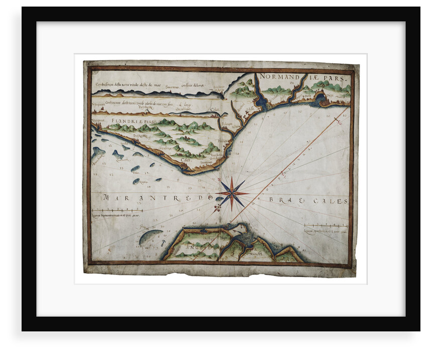 Chart of Dover Strait by Luis Teixeira