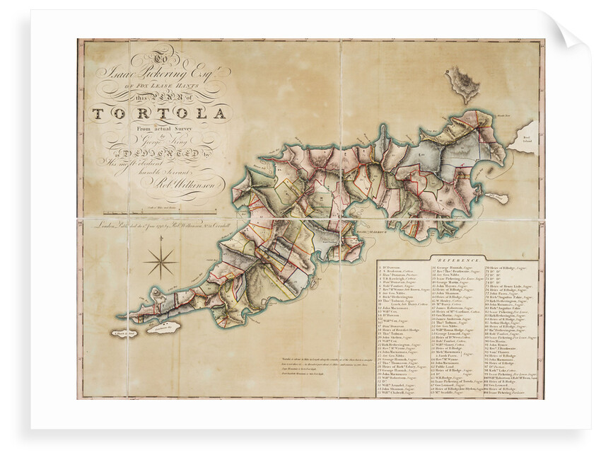 Plan of Tortola from survey by George King by George King