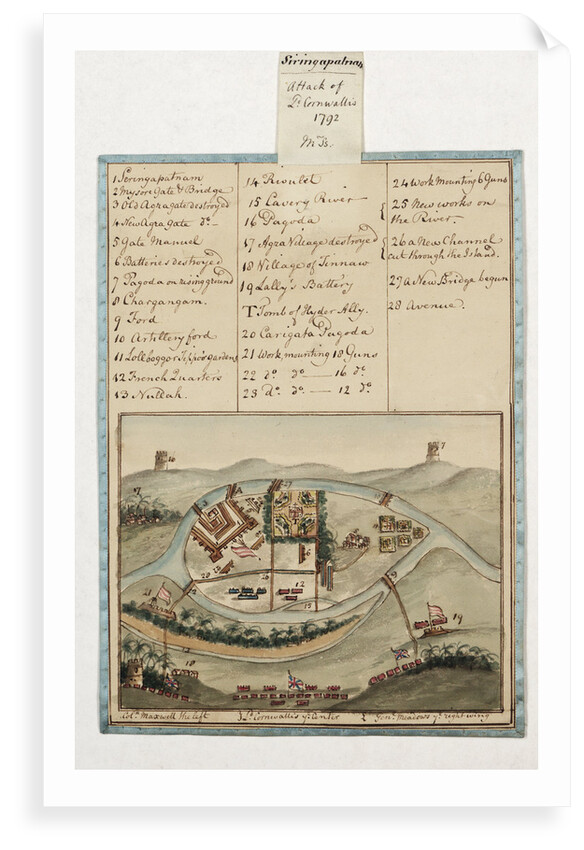 Seringapatam, attack of Lord Cornwallis by Unknown