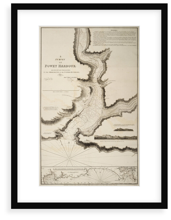A survey of Fowey Harbour by Joshua Thomas Austen