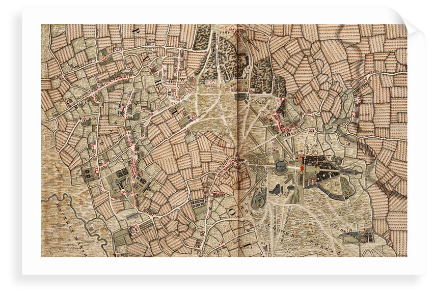 Map of Hackney, Waltham and Wanstead by John Rocque