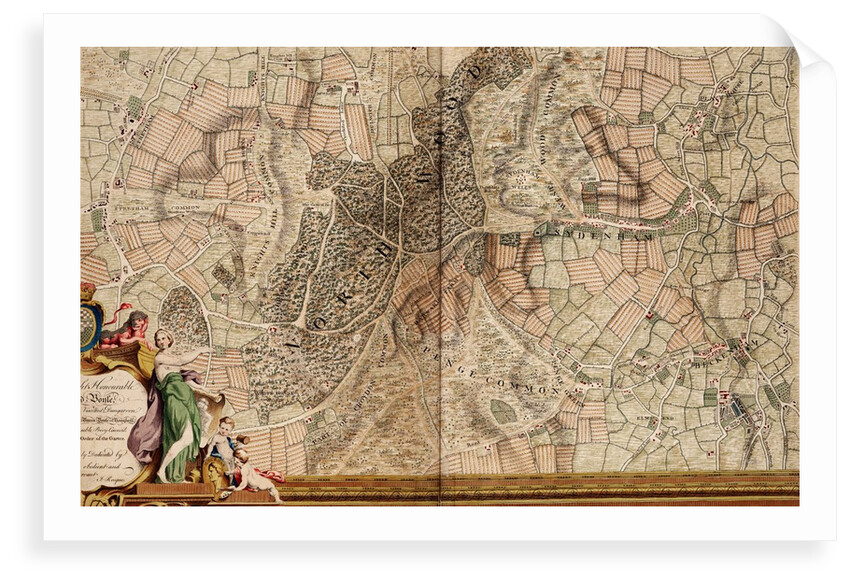 Map of Streatham, Croydon and Sydenham by John Rocque