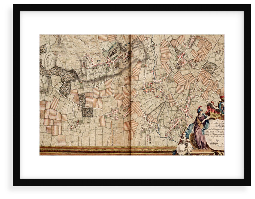 Map of Wimbledon and Tooting by John Rocque